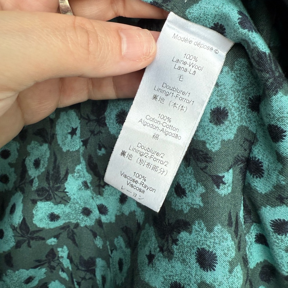 KENZO Paris Black Wool Blazer Sz 40 100% Laine Wool Statement Piece w/ Character - Picture 4 of 9